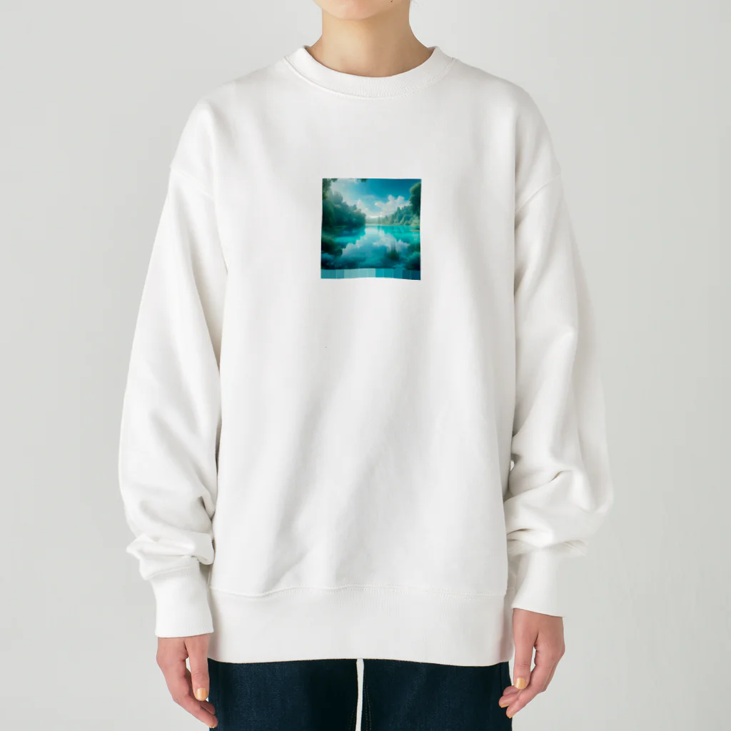 hana2ginの Almost Transparent Blue. Heavyweight Crew Neck Sweatshirt