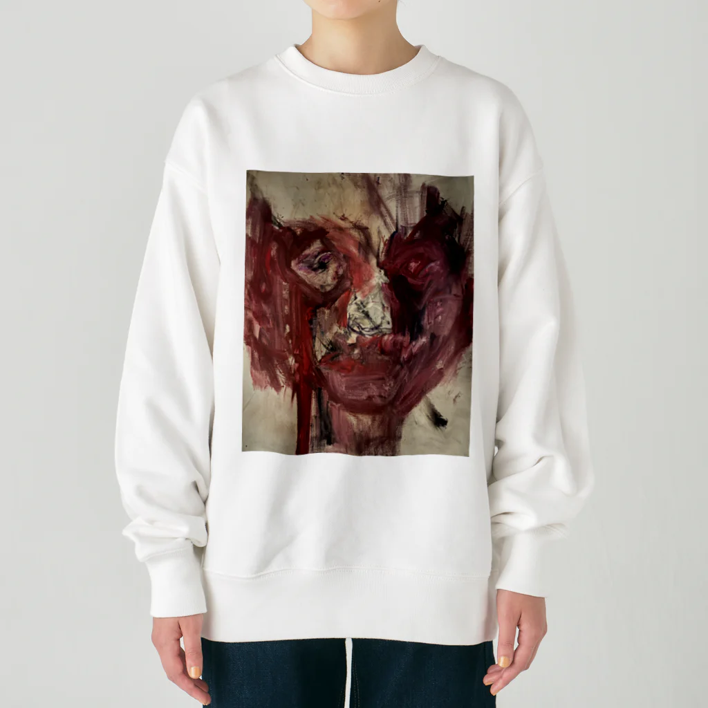 青い猫の人間 Heavyweight Crew Neck Sweatshirt