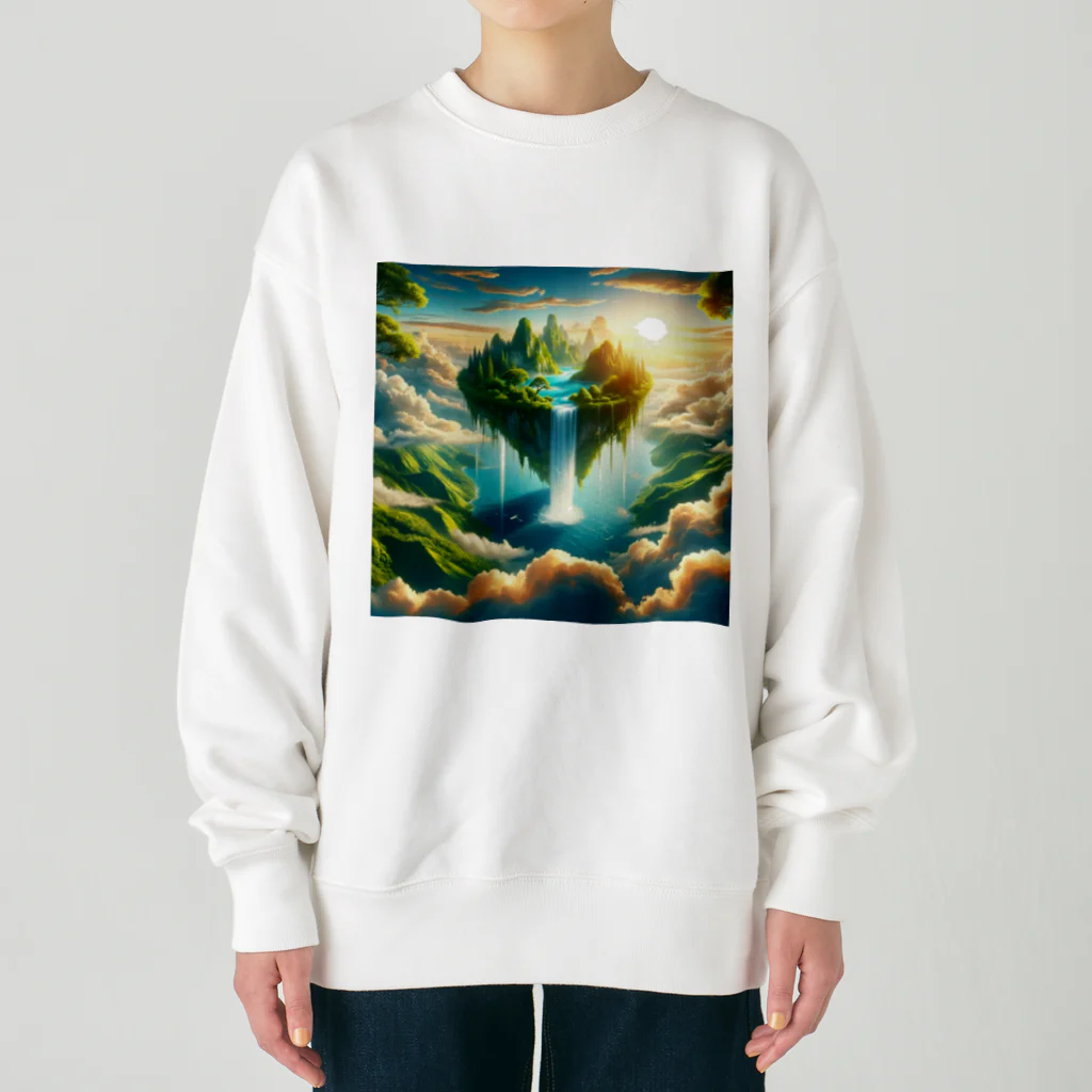 DQ9 TENSIの空高く浮かぶ伝説の島 Heavyweight Crew Neck Sweatshirt