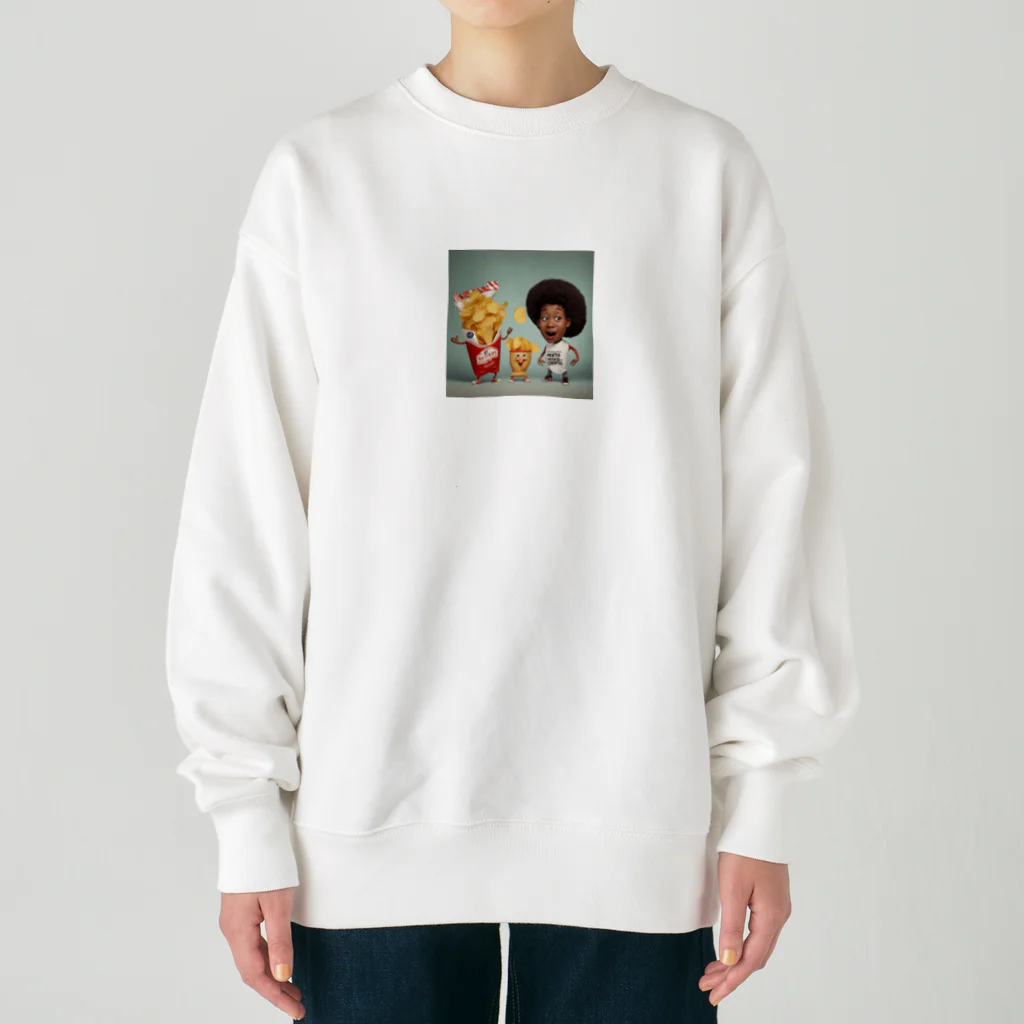 チャプチャプのポテトチップスが好き Heavyweight Crew Neck Sweatshirt