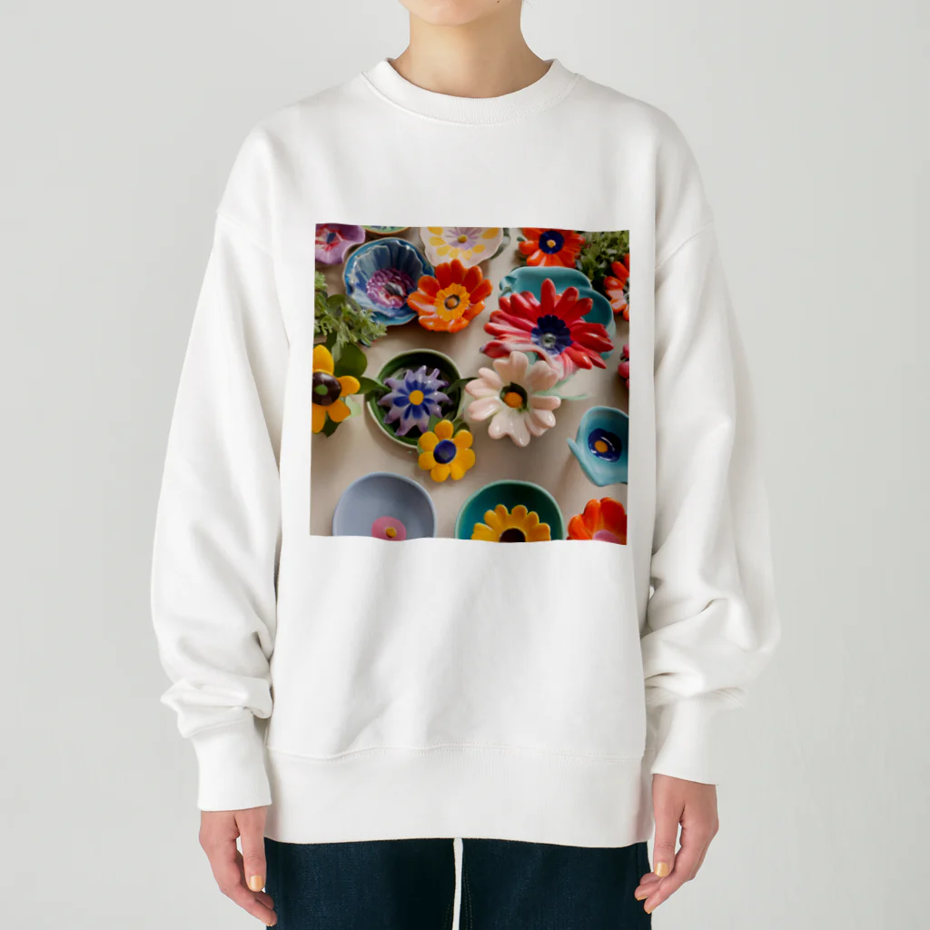 HOSHI-TANEKO🌠の🍽かわいいアクセサリーたち🌺 Heavyweight Crew Neck Sweatshirt