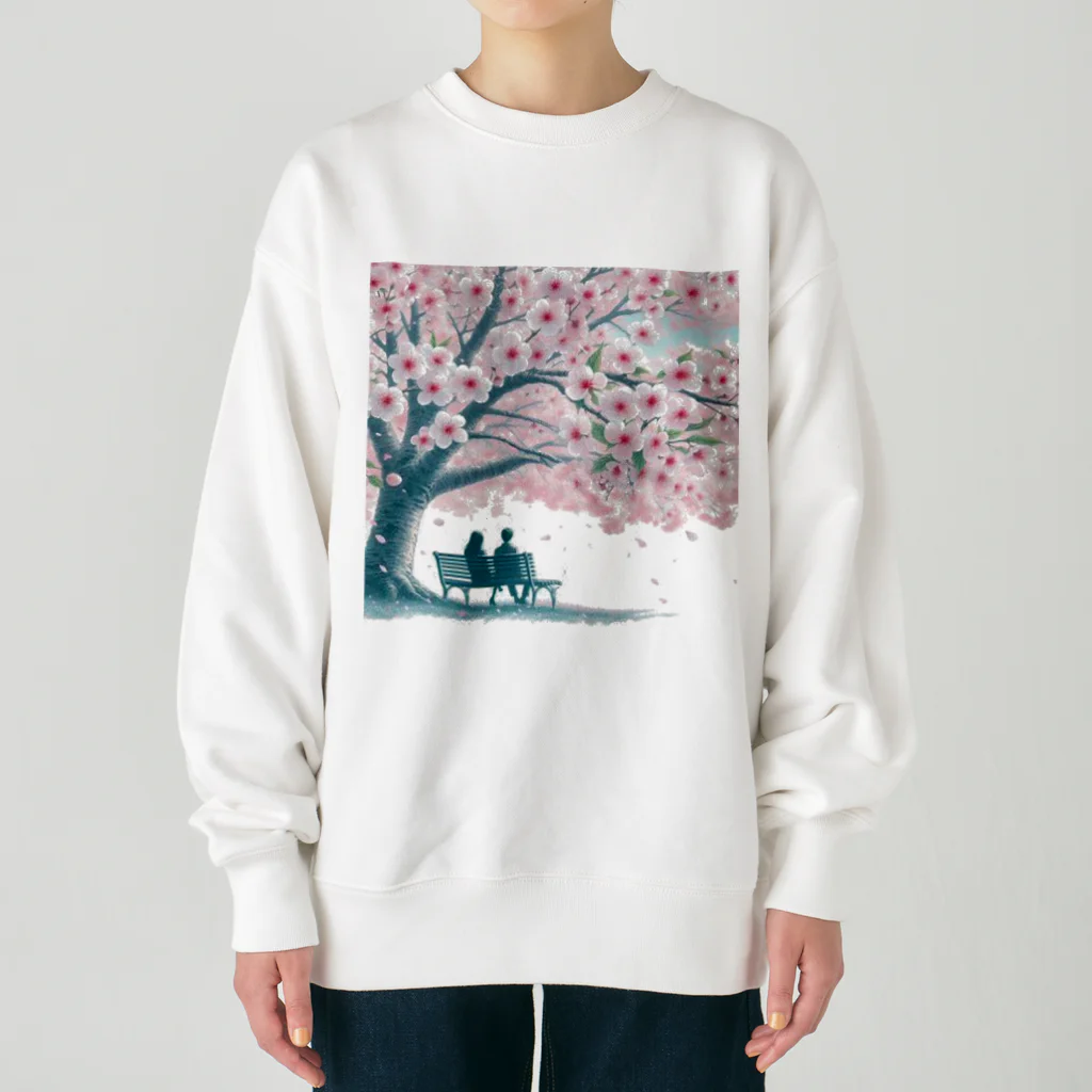 Rパンダ屋の「春風景グッズ」 Heavyweight Crew Neck Sweatshirt