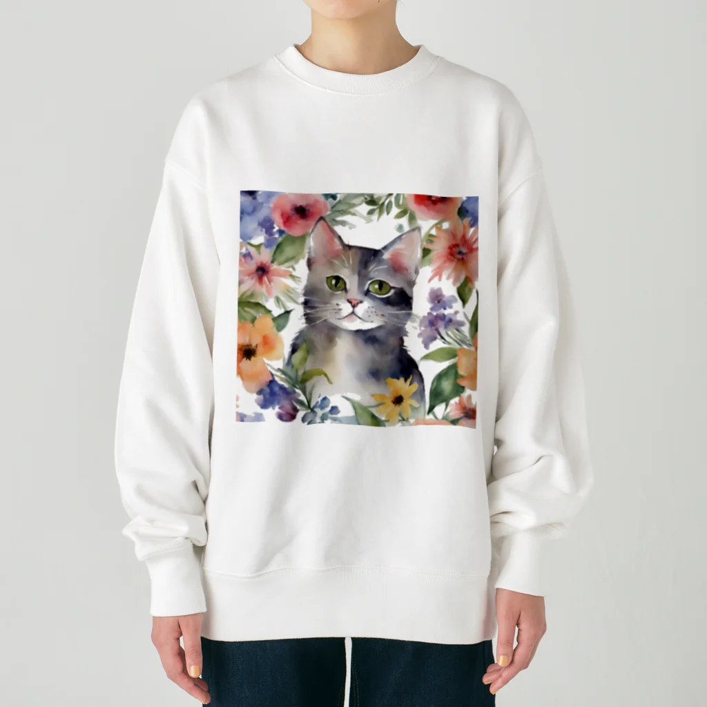 そぼろ堂の花といっしょ💐 Heavyweight Crew Neck Sweatshirt