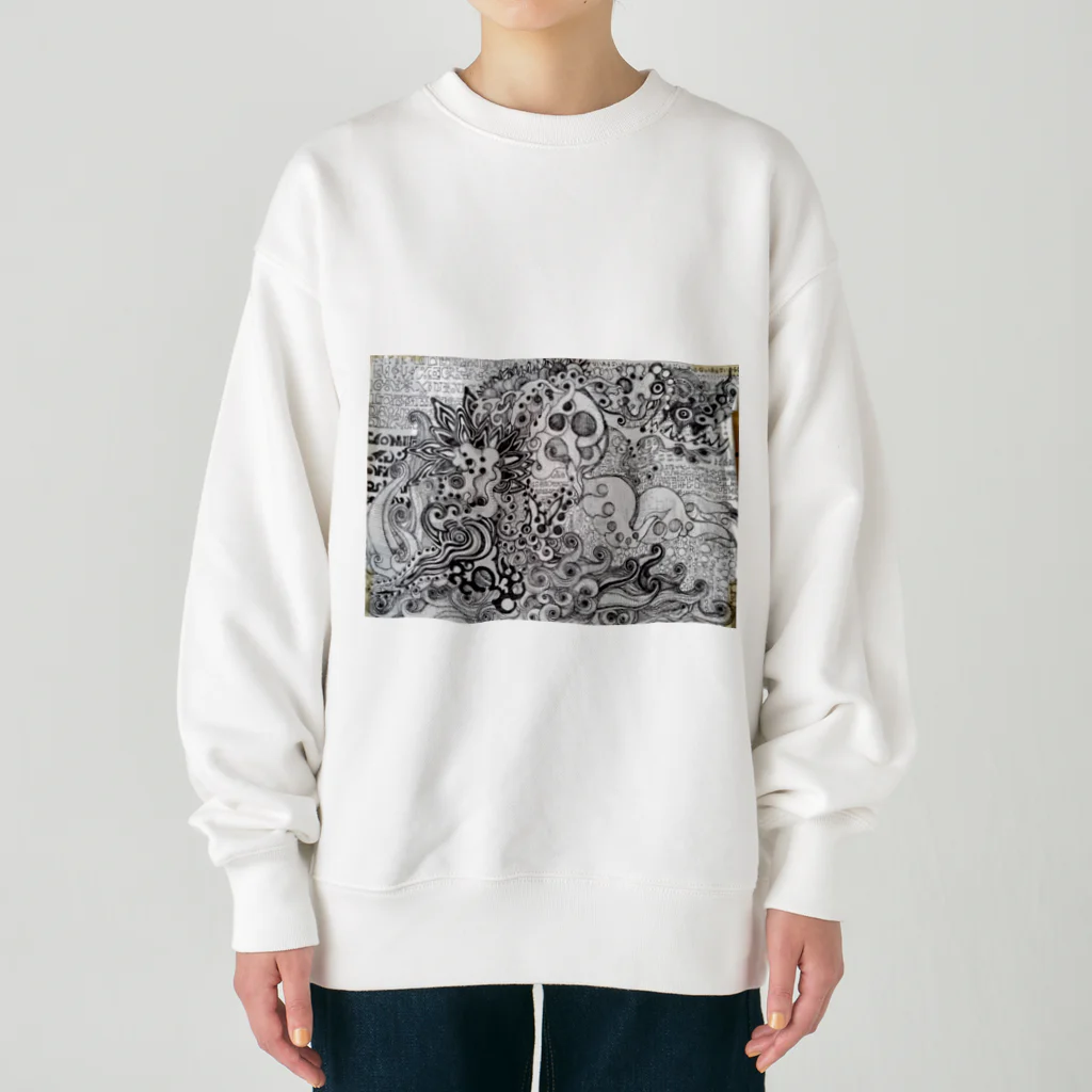 White-Holeのライトランゲージアート Heavyweight Crew Neck Sweatshirt