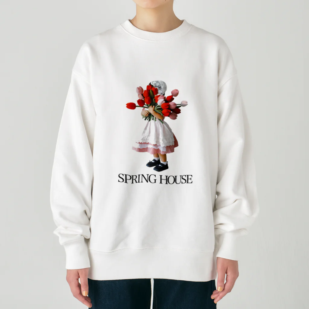 SPRING HOUSEのブーケと女の子 Heavyweight Crew Neck Sweatshirt