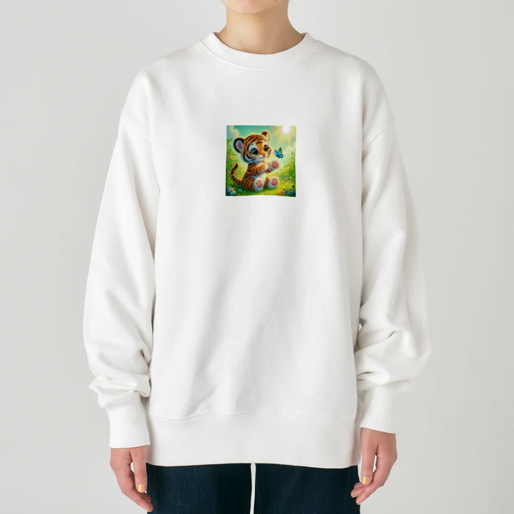 HAYANA.のかわいすぎる虎の赤ちゃん Heavyweight Crew Neck Sweatshirt