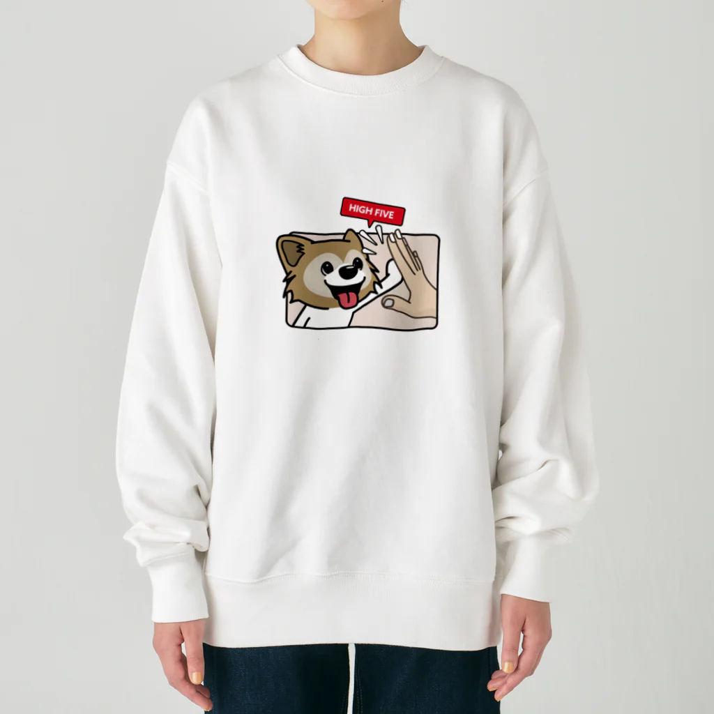 walkiesのハイタッチ！パピヨン Heavyweight Crew Neck Sweatshirt