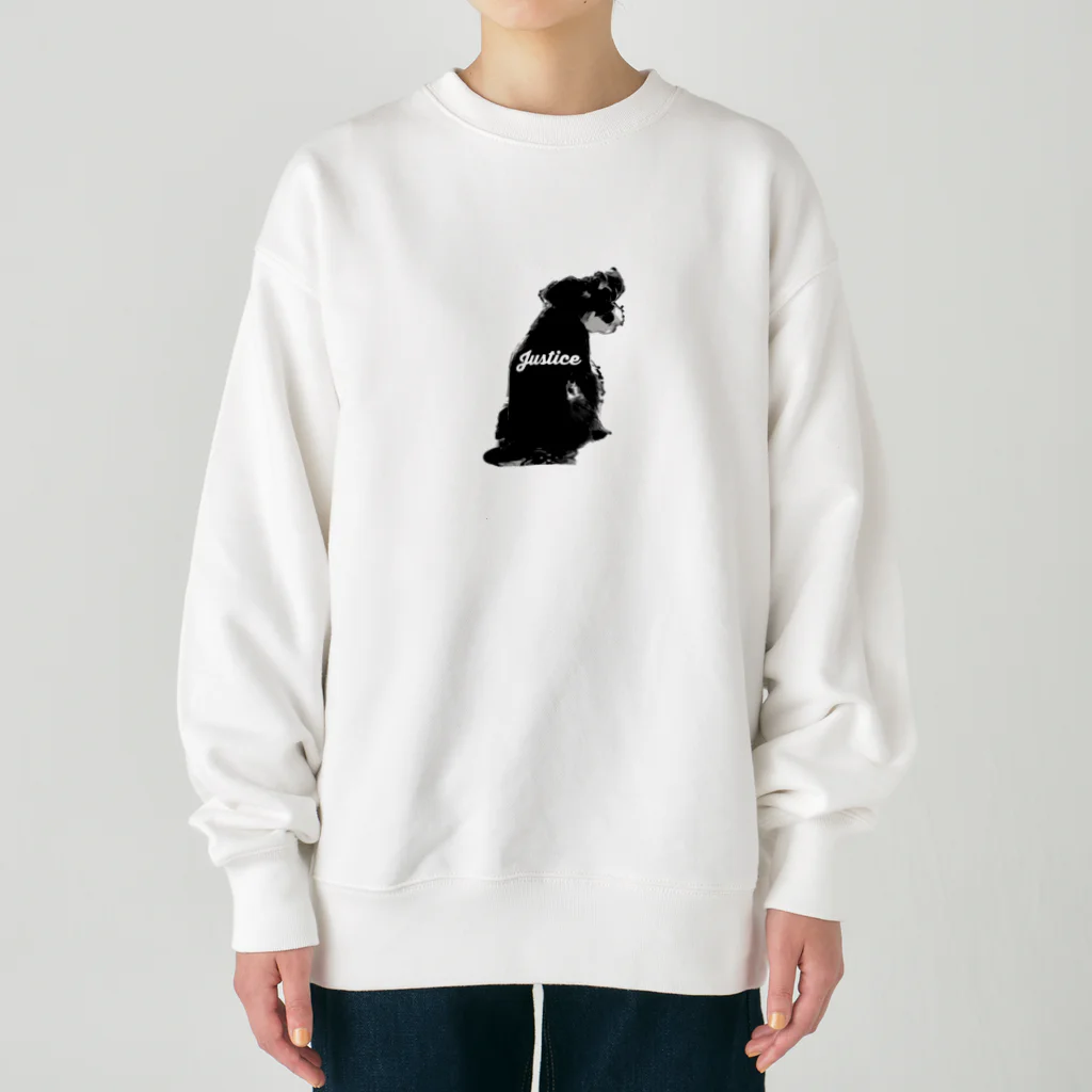 jastice1037の見返り犬ジャスティス Heavyweight Crew Neck Sweatshirt