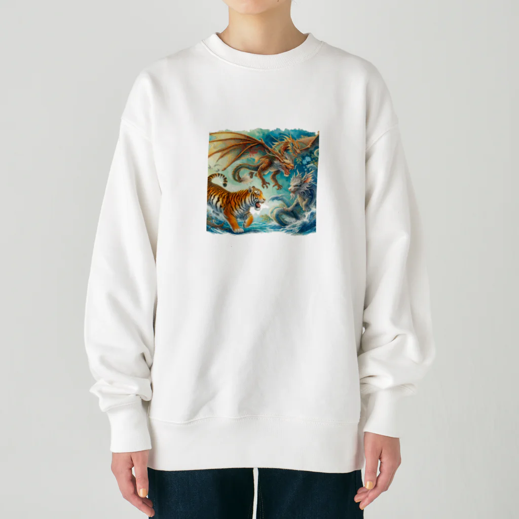 momonekokoの異世界の戦い Heavyweight Crew Neck Sweatshirt