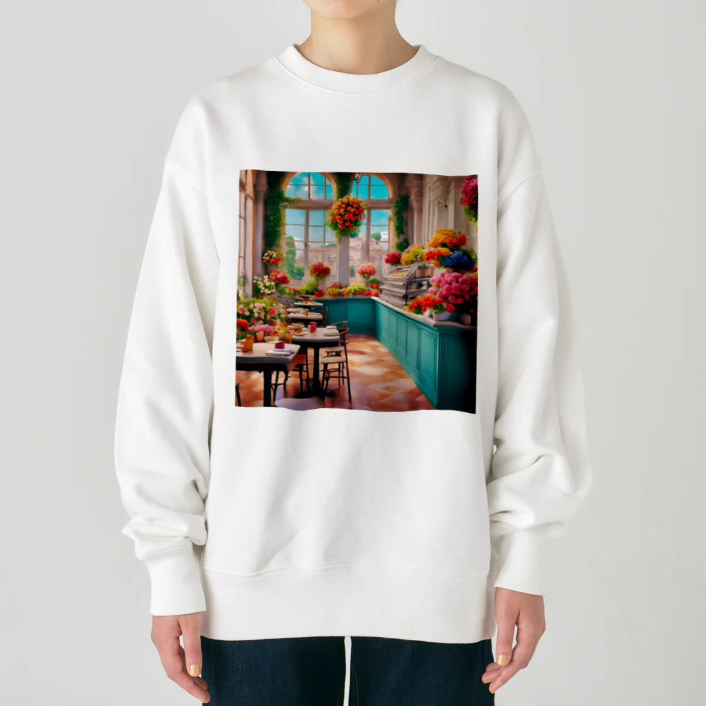 HOSHI-TANEKO🌠の🌺華やかな・カフェ☕✨ Heavyweight Crew Neck Sweatshirt