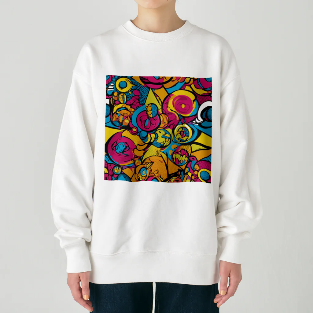 8890のポップアート Heavyweight Crew Neck Sweatshirt