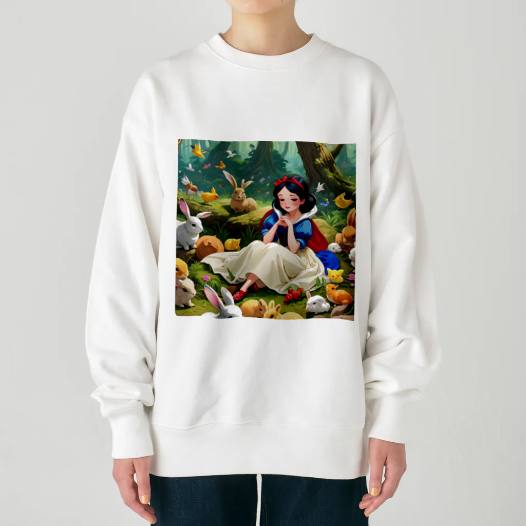 ぴよぴよショップの森の白雪姫 Heavyweight Crew Neck Sweatshirt