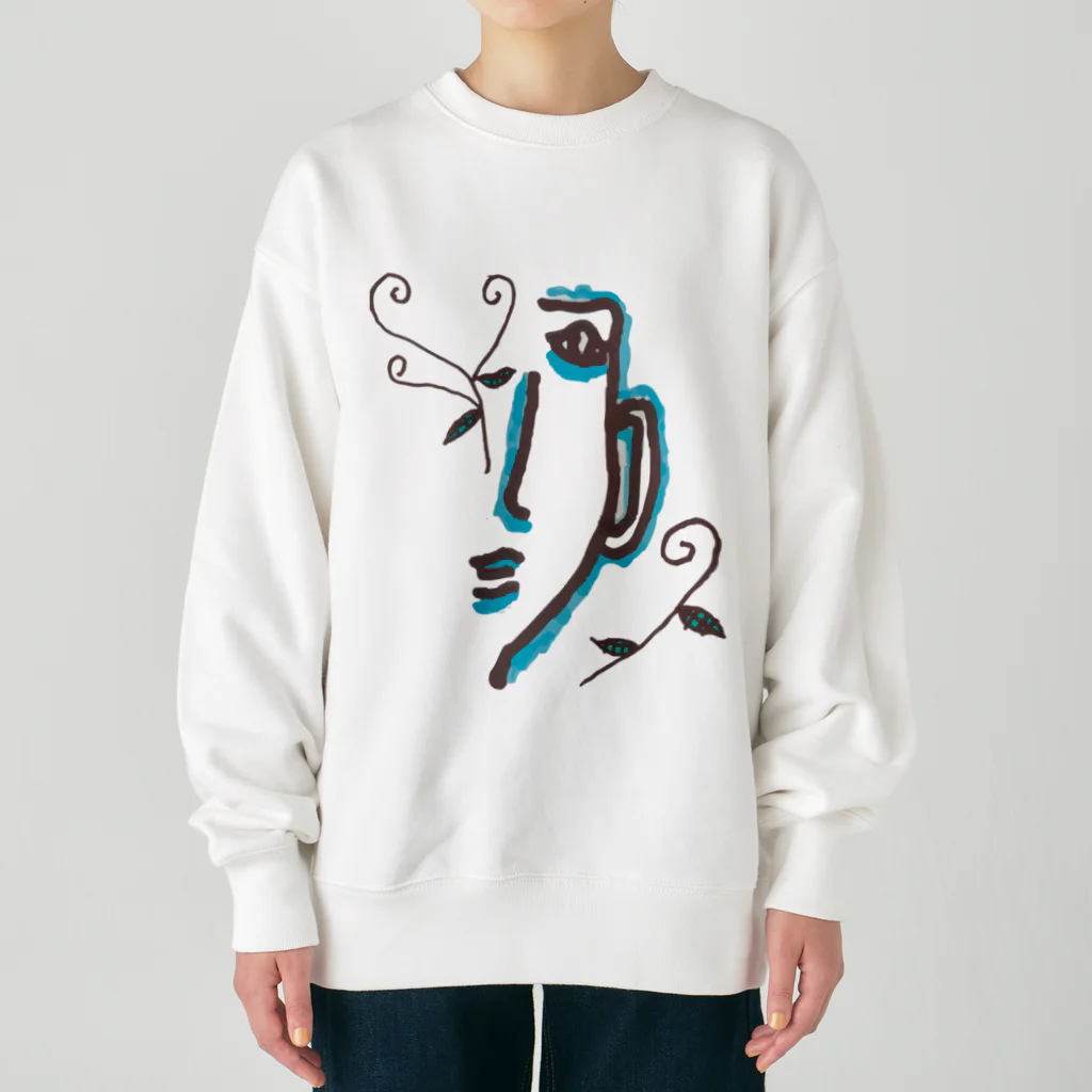 yukaridesignの静けさの朝 Heavyweight Crew Neck Sweatshirt