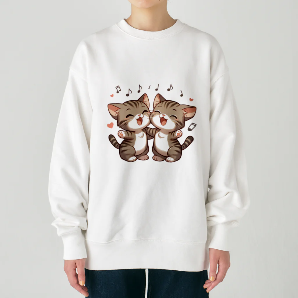 チェリモヤのねこコーラス 10 Heavyweight Crew Neck Sweatshirt