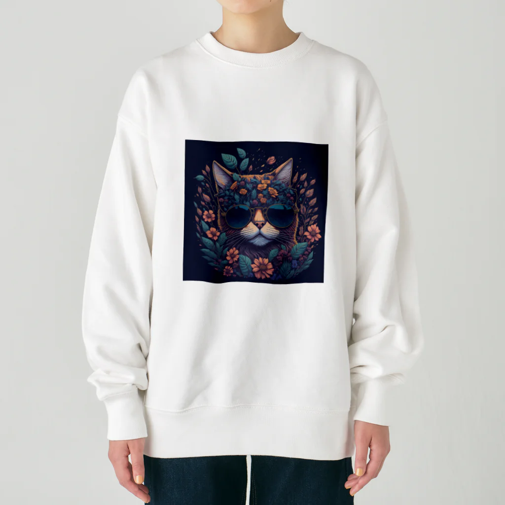 O saのikeneko_hana Heavyweight Crew Neck Sweatshirt