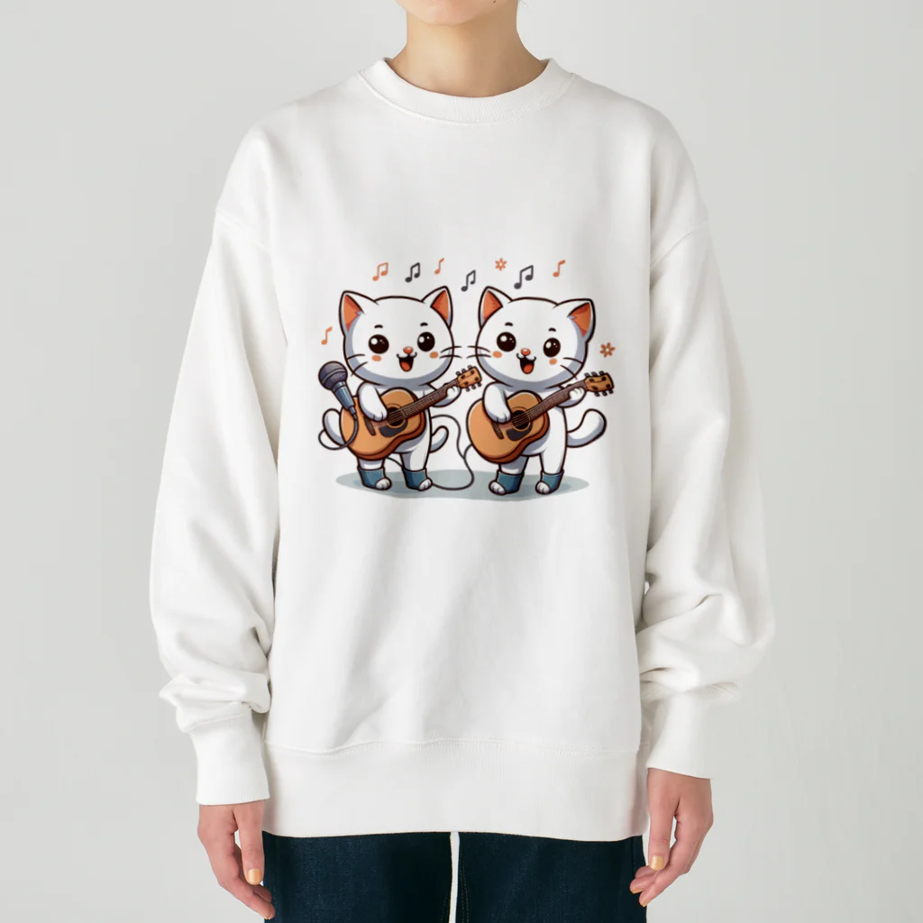 チェリモヤのねこコーラス 12 Heavyweight Crew Neck Sweatshirt