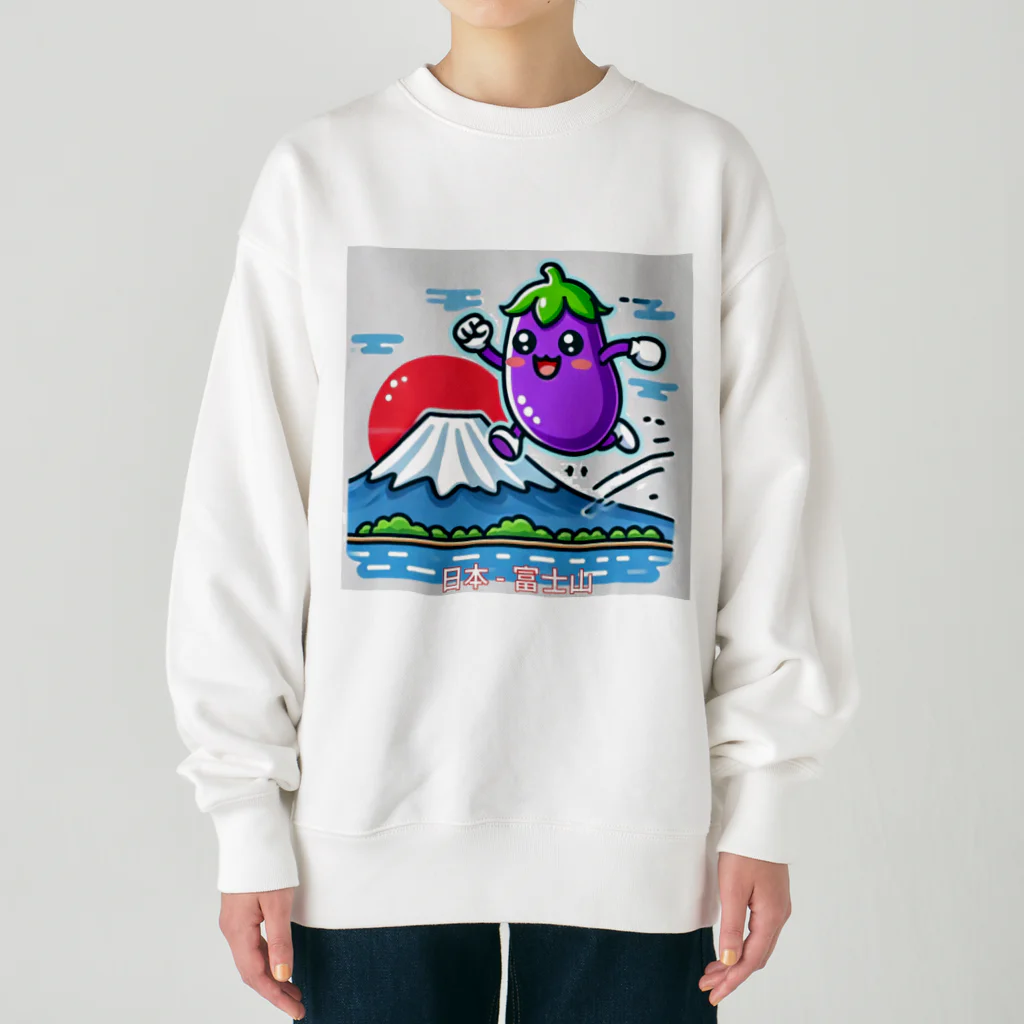 レトロの世界を旅するナスビー Heavyweight Crew Neck Sweatshirt