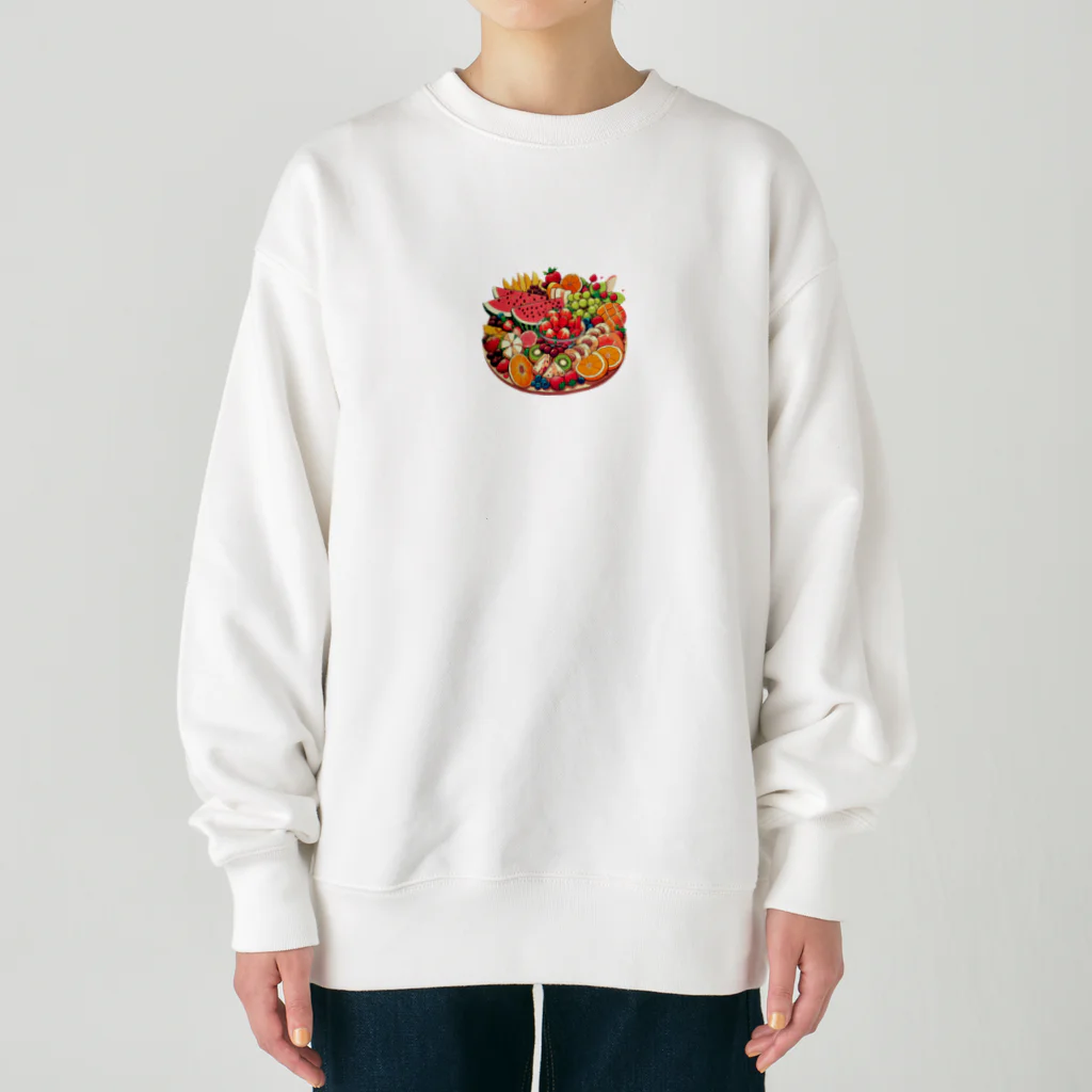 noiSutoaの異なる色と形の美しいフルーツがたっぷり詰まった盛り合わせ Heavyweight Crew Neck Sweatshirt