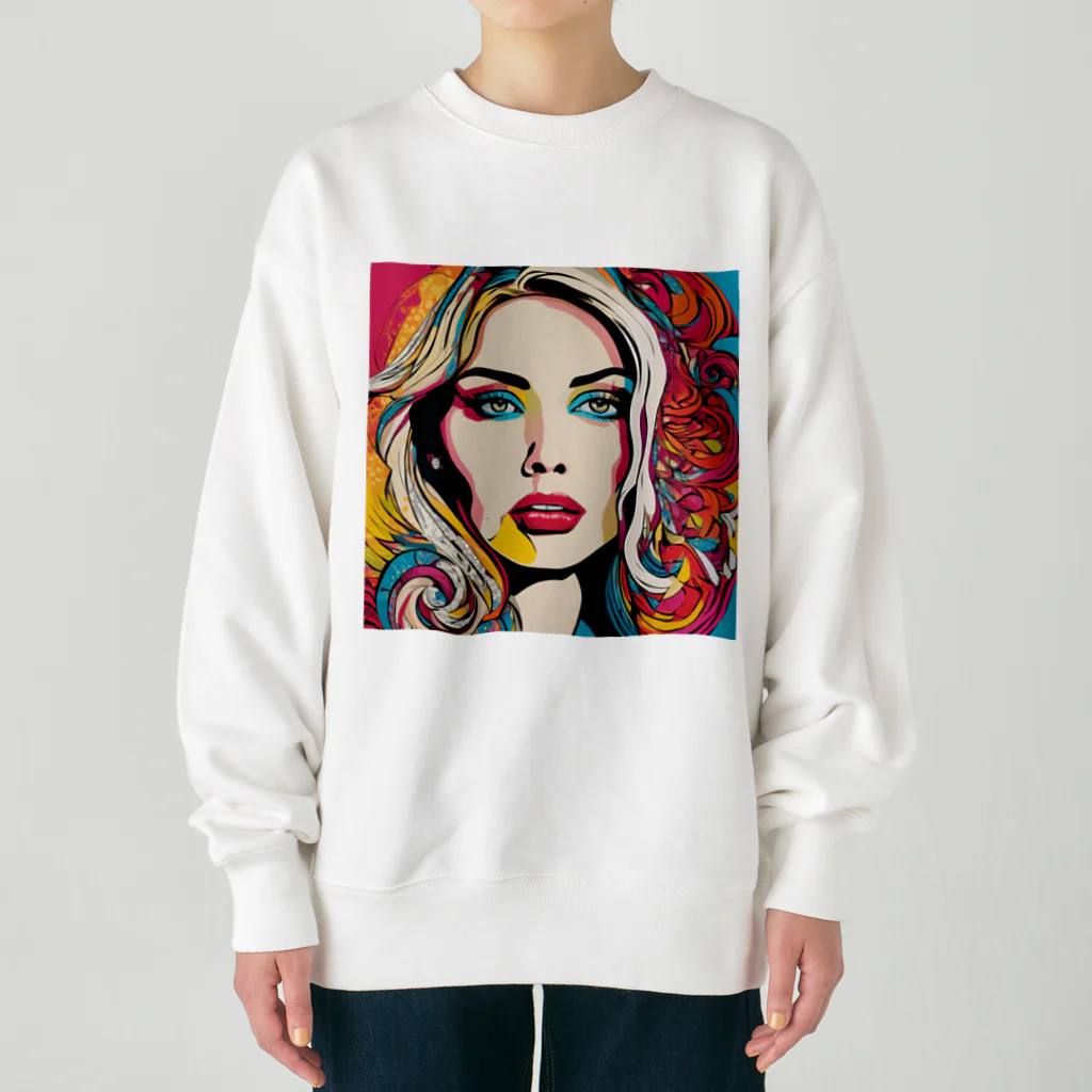 8890のポップアート Heavyweight Crew Neck Sweatshirt