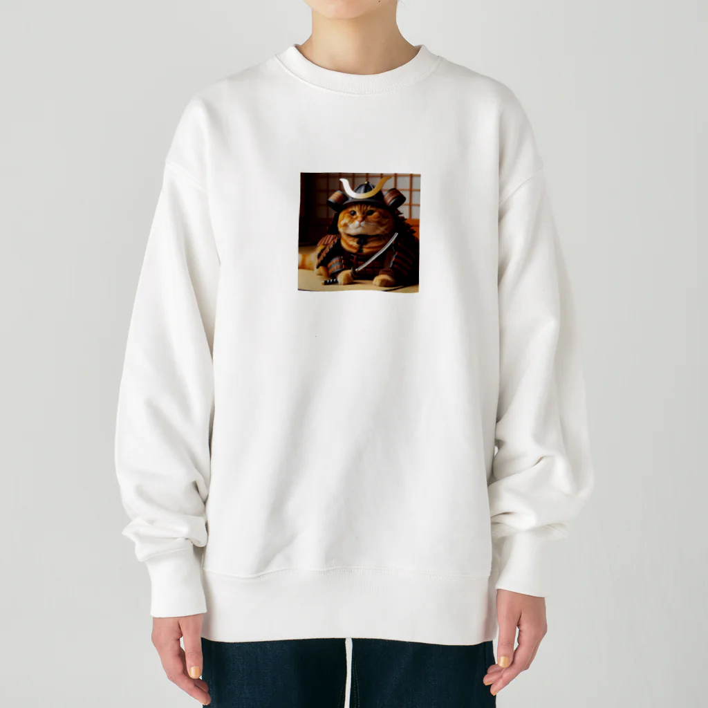 hypergoのねこねこ侍　SAMURAI cat Heavyweight Crew Neck Sweatshirt