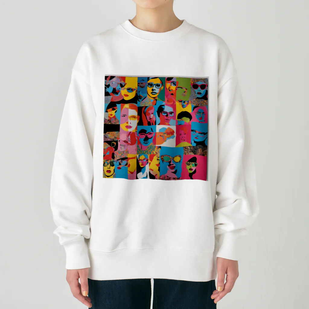 8890のポップアート Heavyweight Crew Neck Sweatshirt