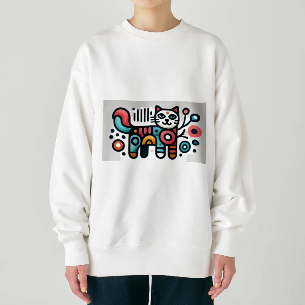 アニマル宮殿のキャットくん Heavyweight Crew Neck Sweatshirt