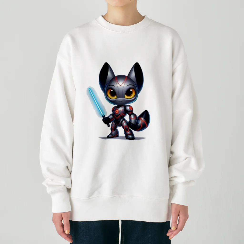 ゆうちゃんNFTいいねの耳長フェネックちゃんヒーローバージョン Heavyweight Crew Neck Sweatshirt