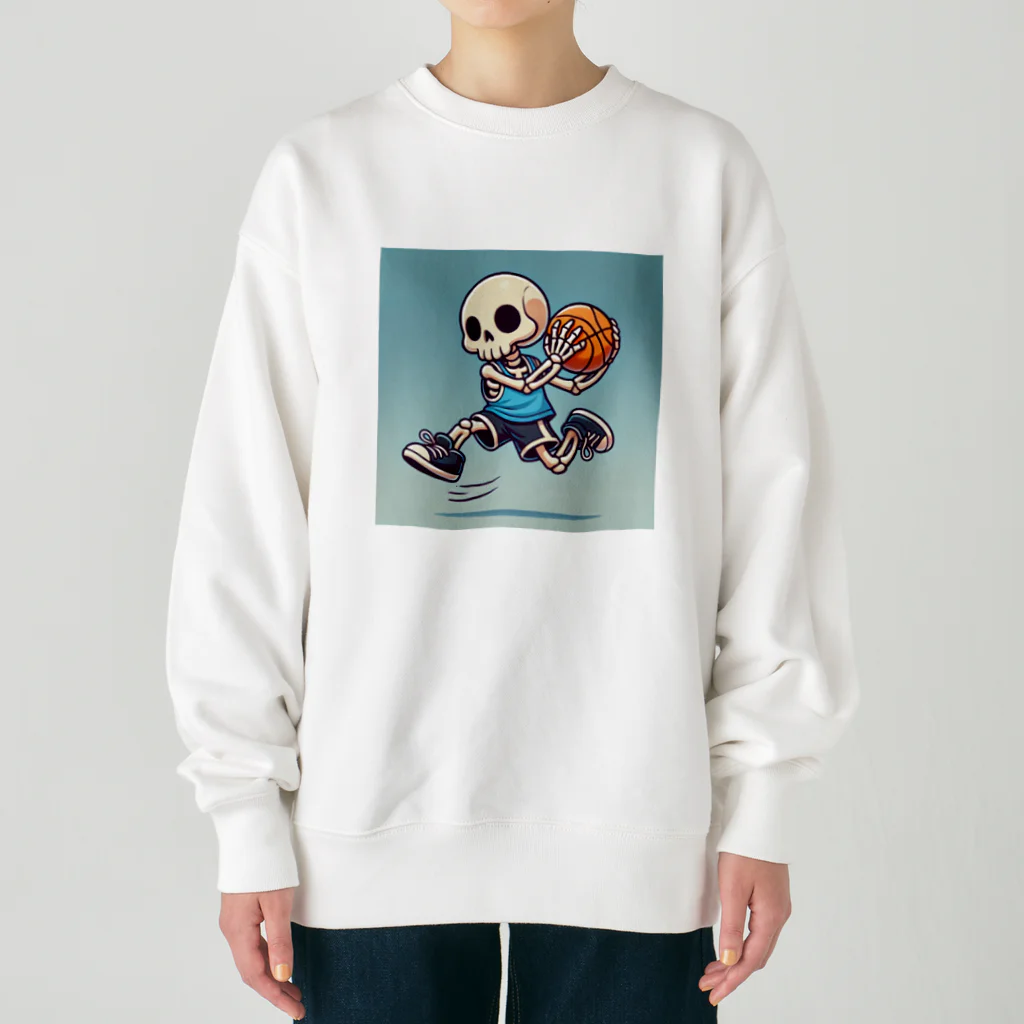 Oz techのスカルフープ：ゴーストプレイヤーのダンクショット Heavyweight Crew Neck Sweatshirt