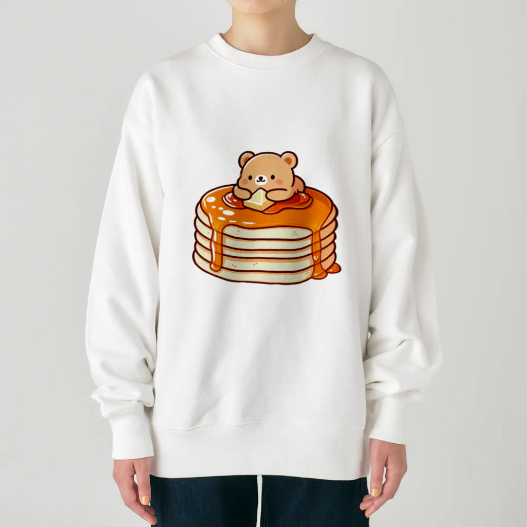 Slabo+Kariiのホットケーキとクマさん Heavyweight Crew Neck Sweatshirt