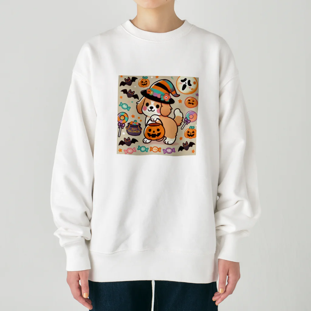 あとりえmignonのハロウィンドッグ Heavyweight Crew Neck Sweatshirt