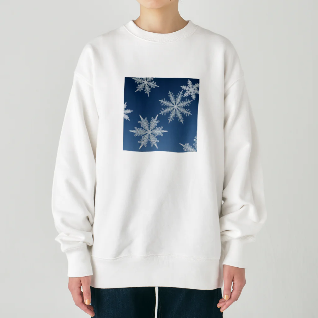 EijiPonの幾何学の雪の結晶 Heavyweight Crew Neck Sweatshirt