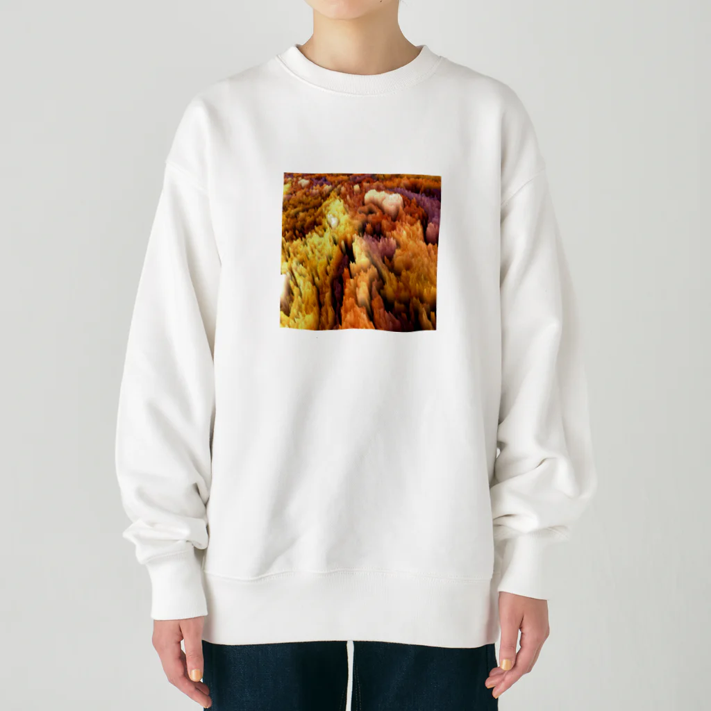 🍩tarojiro(たろじろ) shop🍩の捕らわれの土ロボット模様 Heavyweight Crew Neck Sweatshirt