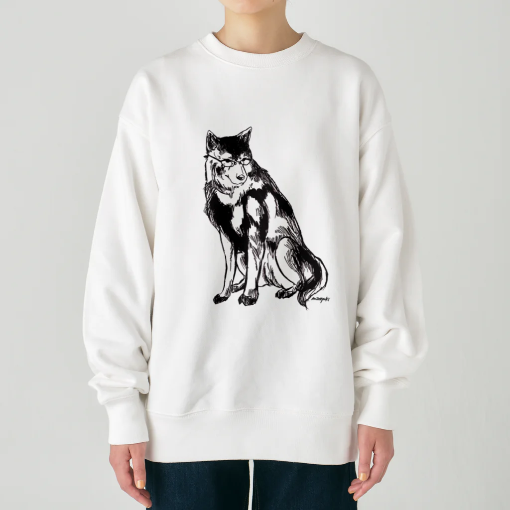 made blueのMEGANE-Dog. Heavyweight Crew Neck Sweatshirt