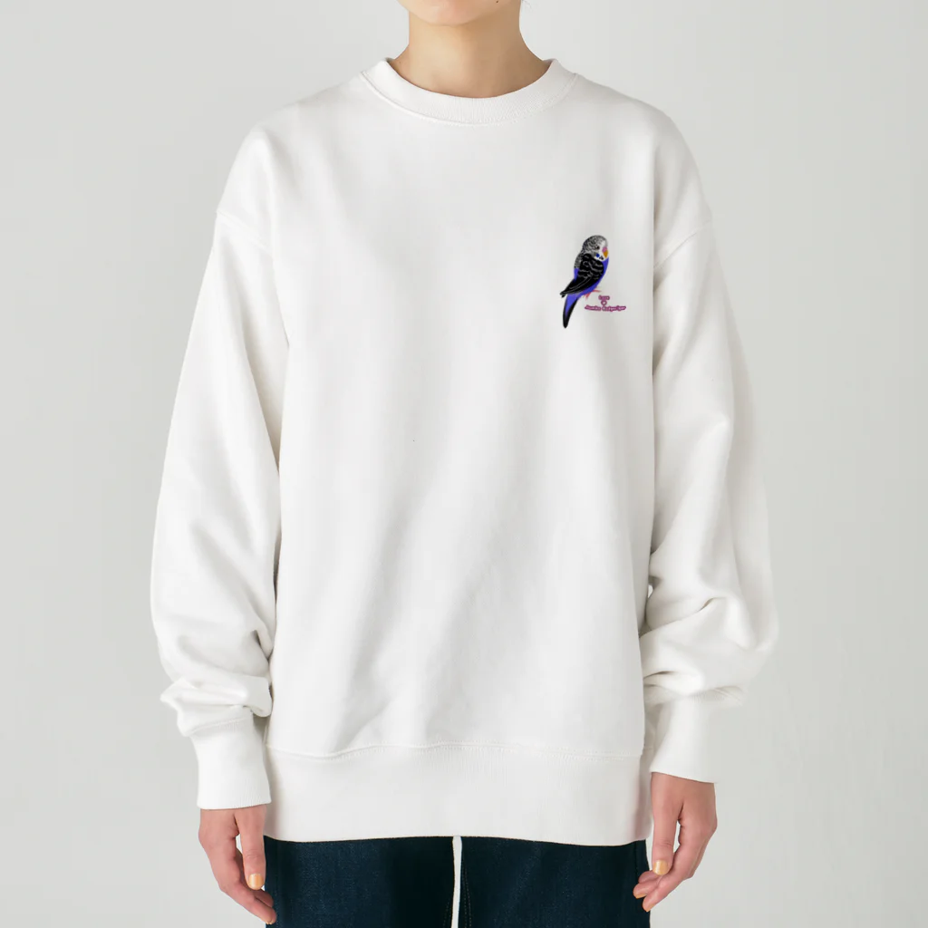 Lily bird（リリーバード）のジャンボセキセイインコ ロゴ入り② Heavyweight Crew Neck Sweatshirt