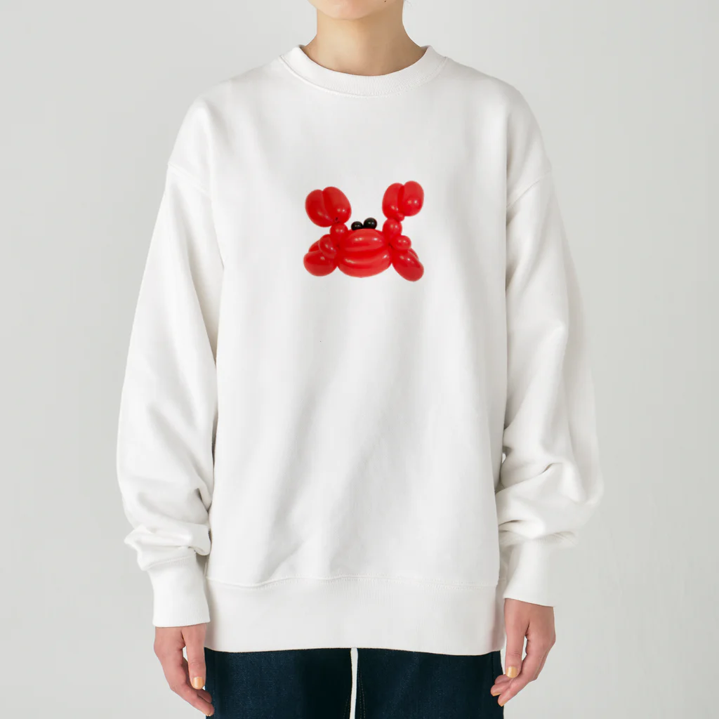 愛着バグのカニ風船 Heavyweight Crew Neck Sweatshirt