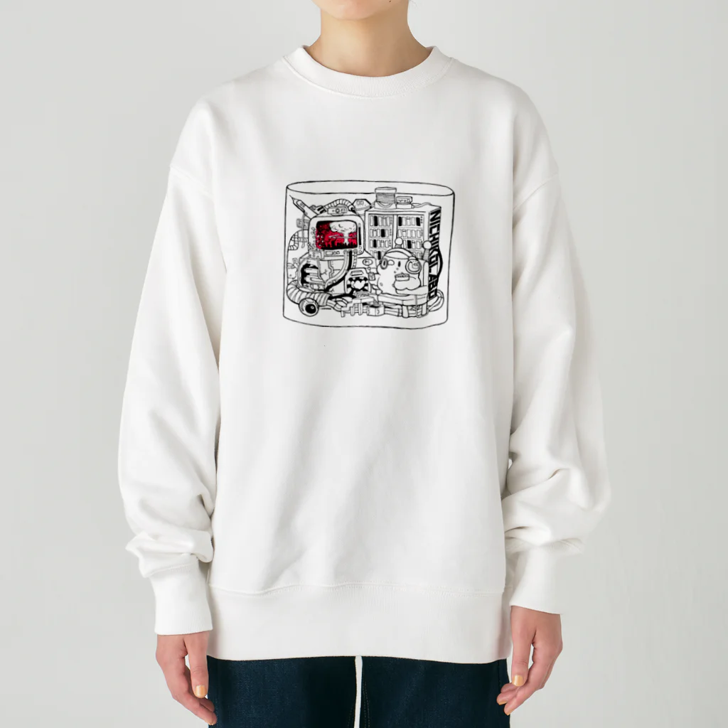 ぜろ＠ニチコラボのうちでこわそう Heavyweight Crew Neck Sweatshirt