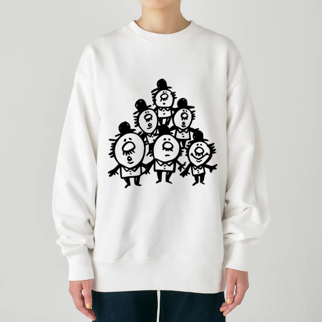 カタオカナオのちっさいおじさんたち Heavyweight Crew Neck Sweatshirt