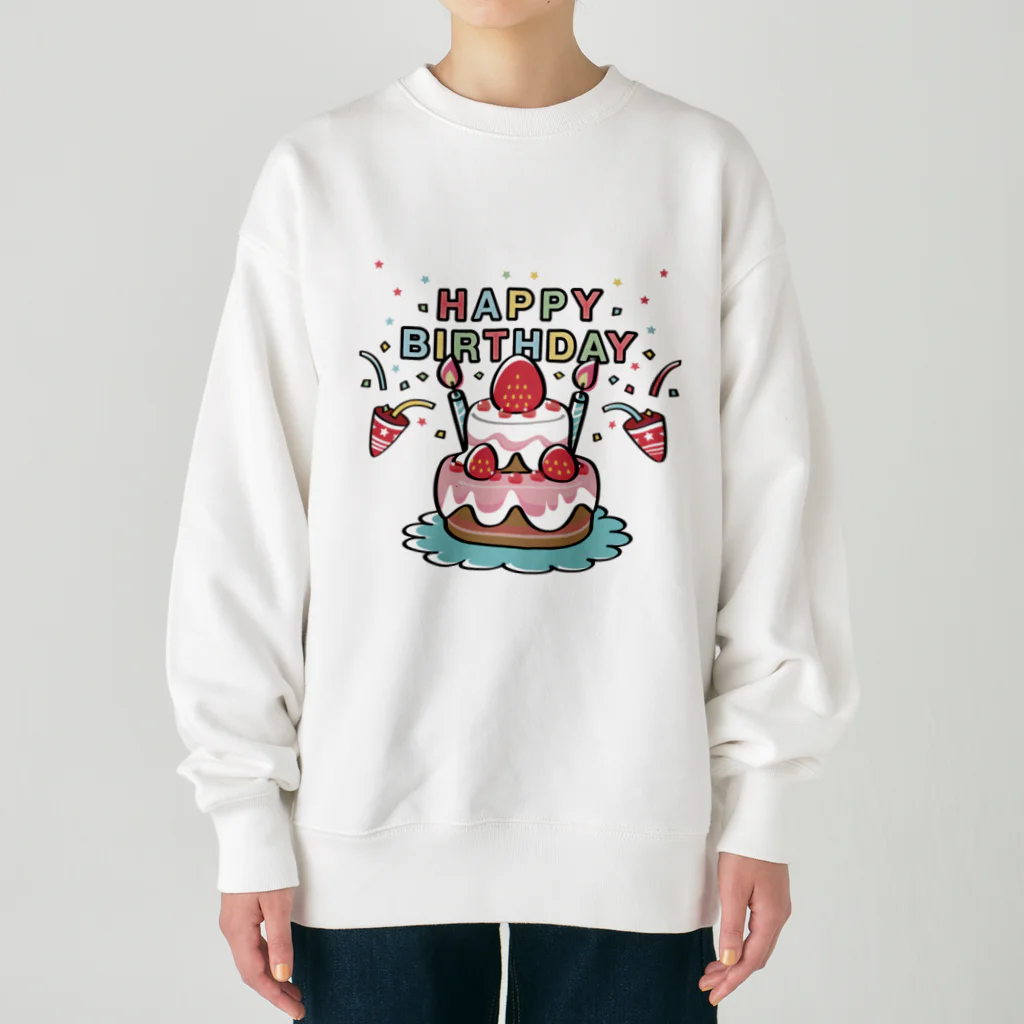 イラスト MONYAAT のCT61HAPPY BRITHDAY  Heavyweight Crew Neck Sweatshirt