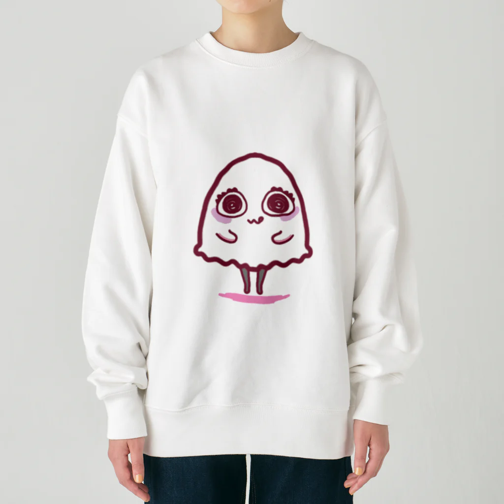 Ri0のいたずらおばけちゃん(ぴんく) Heavyweight Crew Neck Sweatshirt