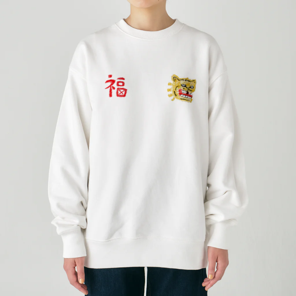 nishina-dashimakiのスーベニア 虎 福  Heavyweight Crew Neck Sweatshirt