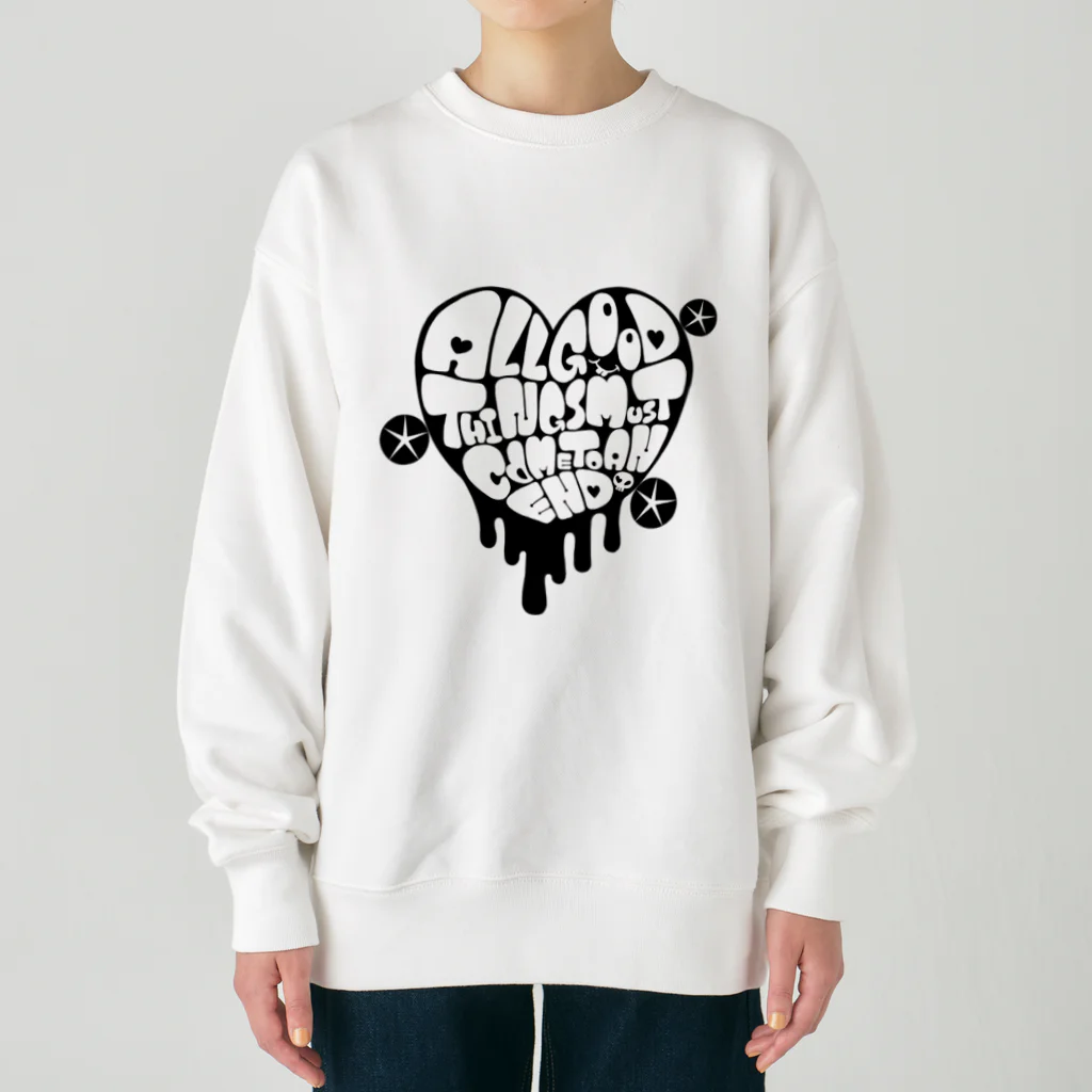 ぱにまる屋のドロドロハート Heavyweight Crew Neck Sweatshirt