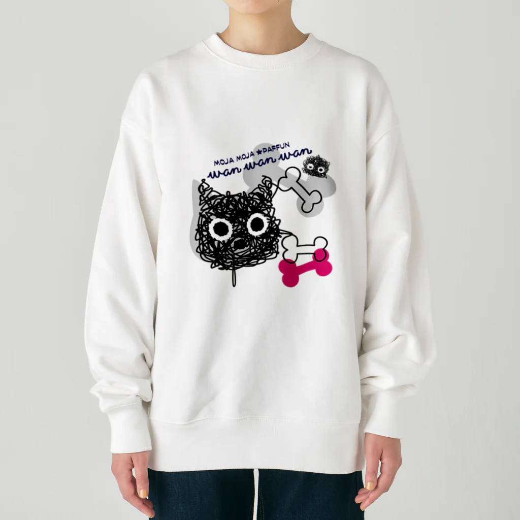 イラスト MONYAAT のCT107 もじゃもじゃ★ぱっふん*wanwanwanA Heavyweight Crew Neck Sweatshirt