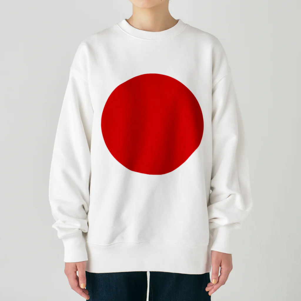 ゴロニャーのダサT屋さんの日本 JAPAN 国旗 日の丸 赤丸 Heavyweight Crew Neck Sweatshirt