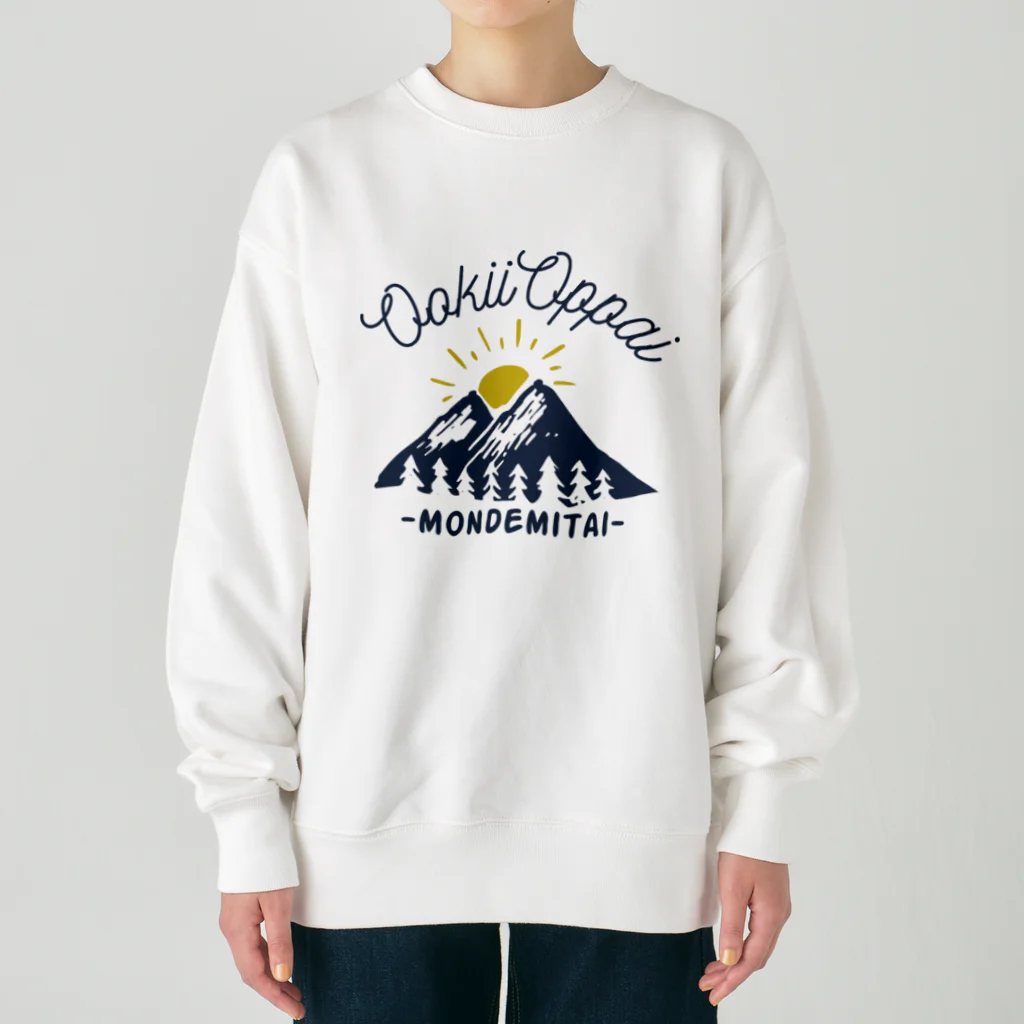 yamochan_shopのookii oppai monde mitai Heavyweight Crew Neck Sweatshirt