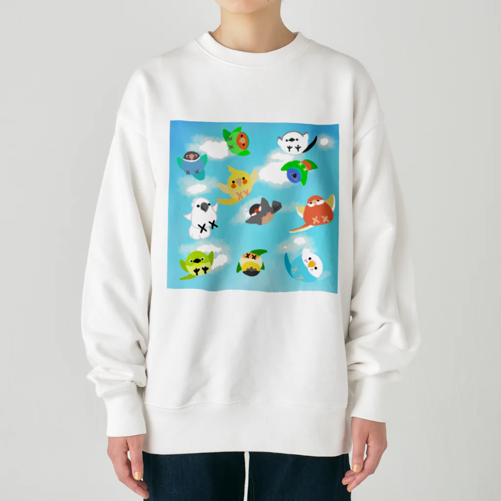 Lily bird（リリーバード）のいろいろ鳥さん 青空 Heavyweight Crew Neck Sweatshirt