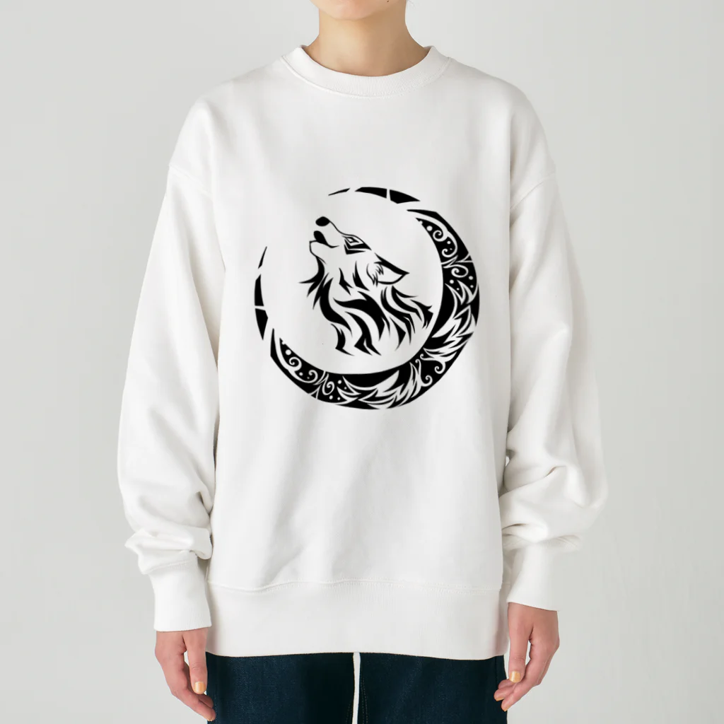 ラルゴのTribal Wolf Heavyweight Crew Neck Sweatshirt