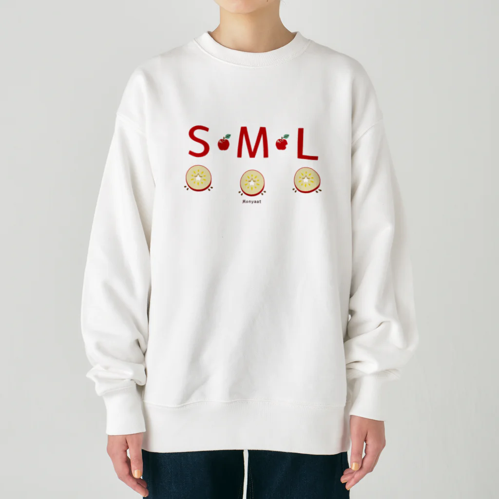 イラスト MONYAAT のML002 SMLTシャツのりんごすたぁ*輪切りのリンゴ ヘビーウェイトスウェット