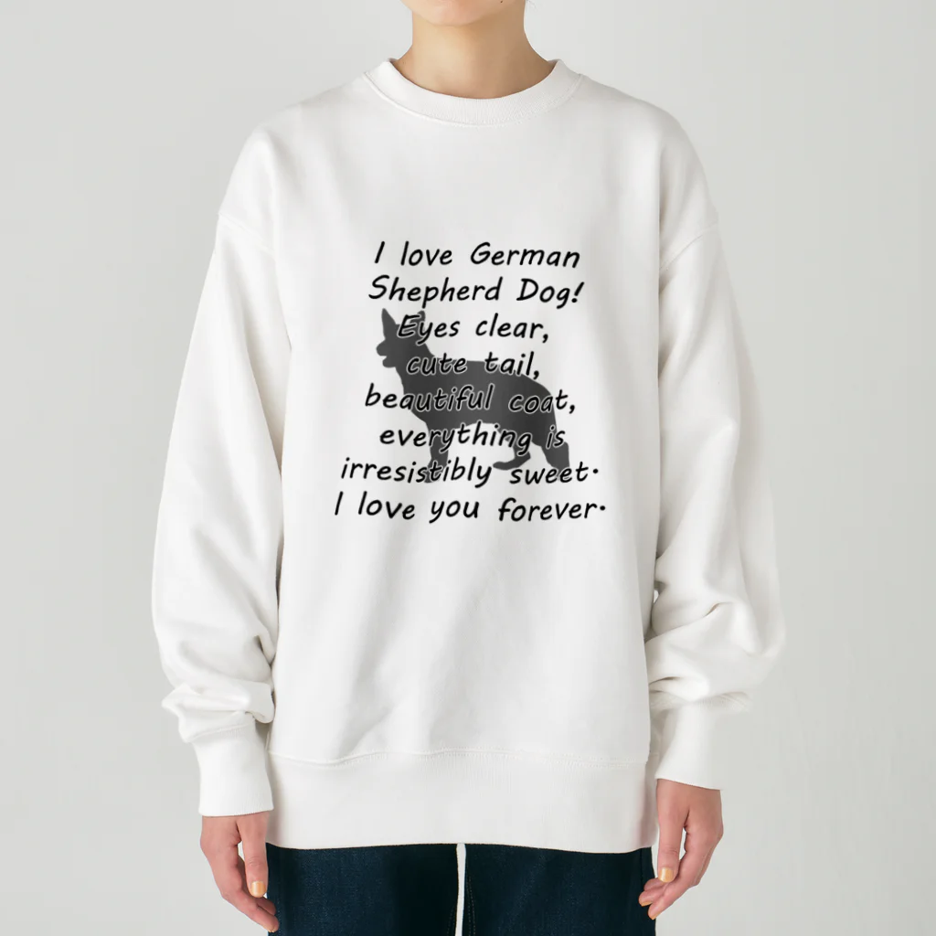 onehappinessのジャーマン・シェパード・ドッグ Heavyweight Crew Neck Sweatshirt