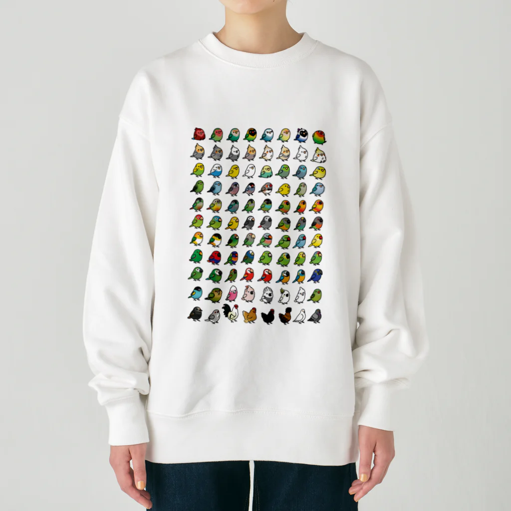 Cody the LovebirdのChubby Bird 鳥さん大集合 Heavyweight Crew Neck Sweatshirt