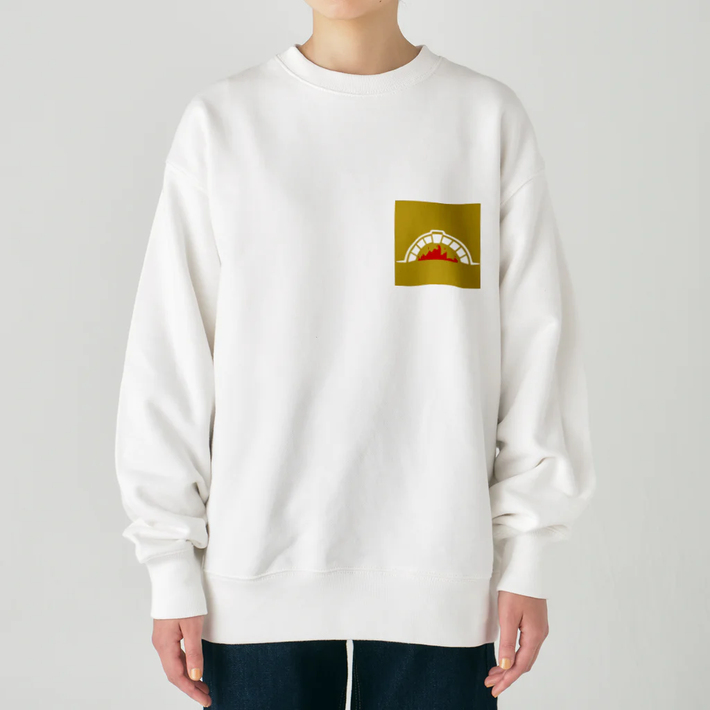 石窯ピザたつだの石窯ピザたつだ・ロゴ Heavyweight Crew Neck Sweatshirt